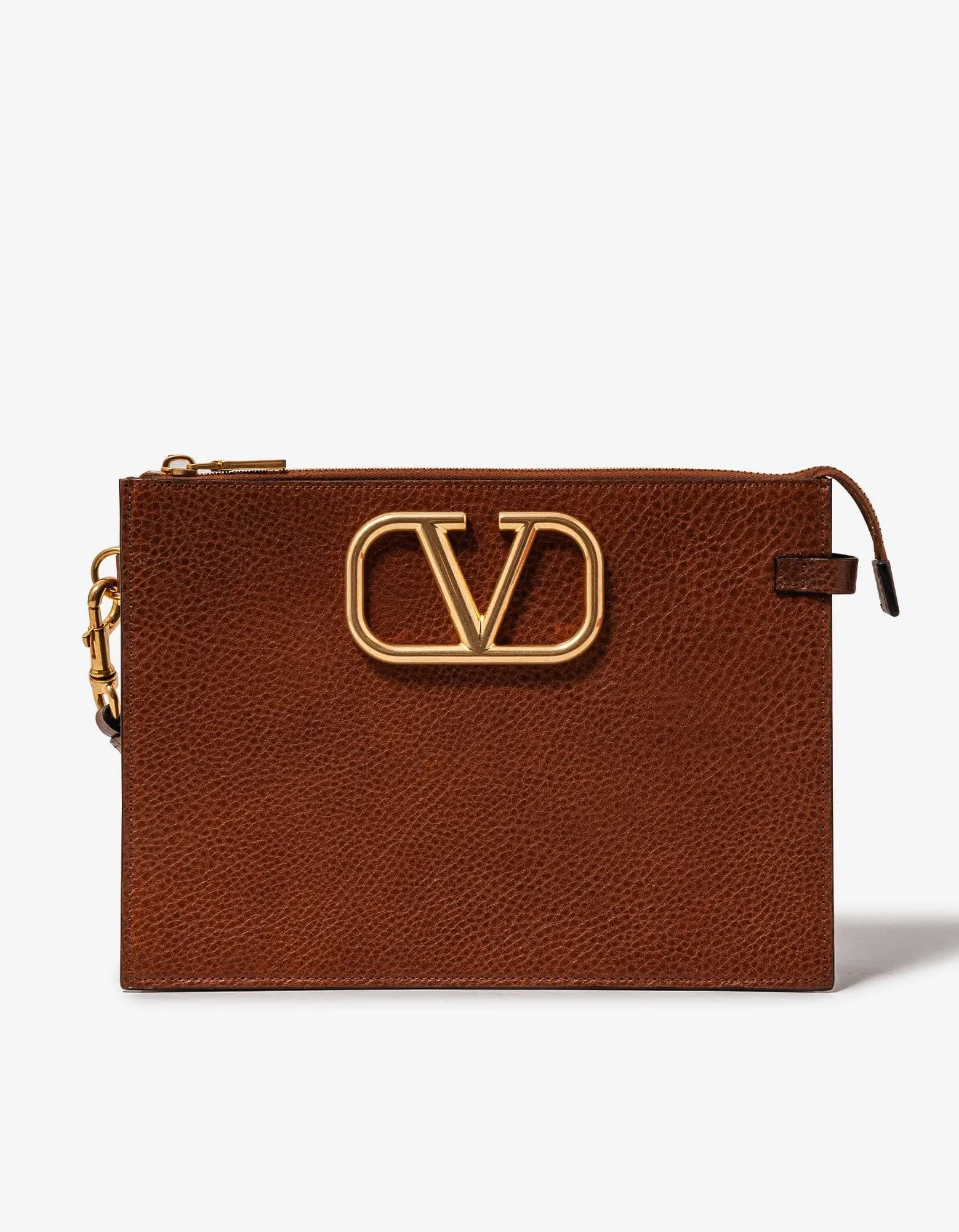 Valentino Garavani Tan VLogo Signature Pouch