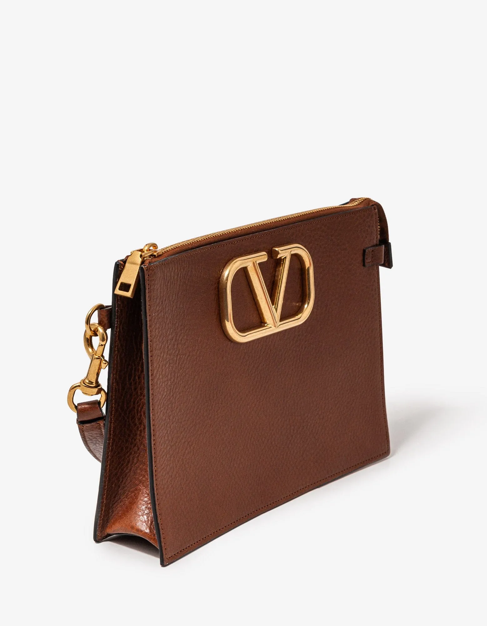 Valentino Garavani Tan VLogo Signature Pouch