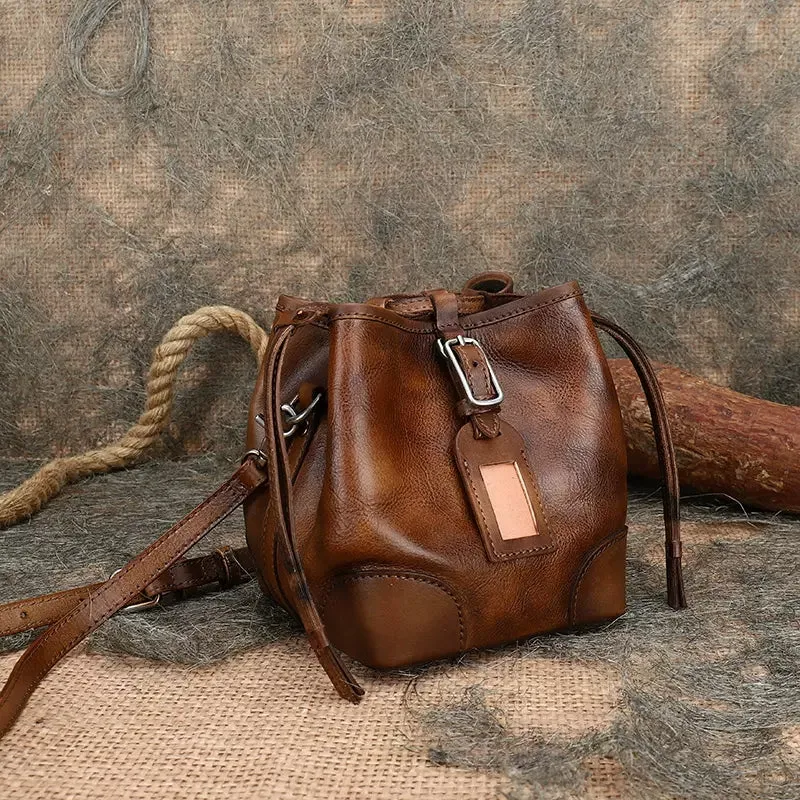 Vintage Womens Small Leather Crossbody Purse Red Shoulder Bag