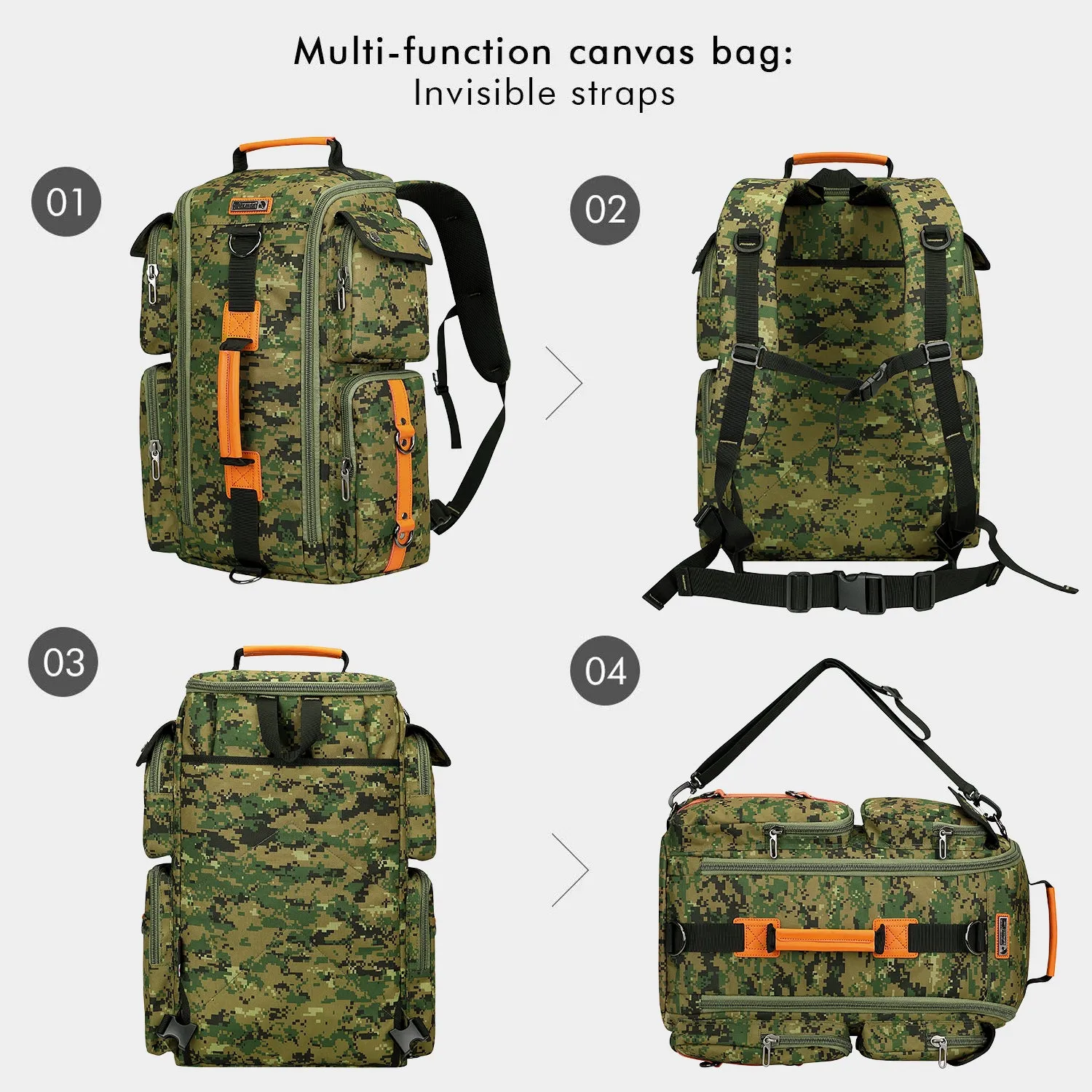 Water Resistant Nylon Travel Backpack for Men