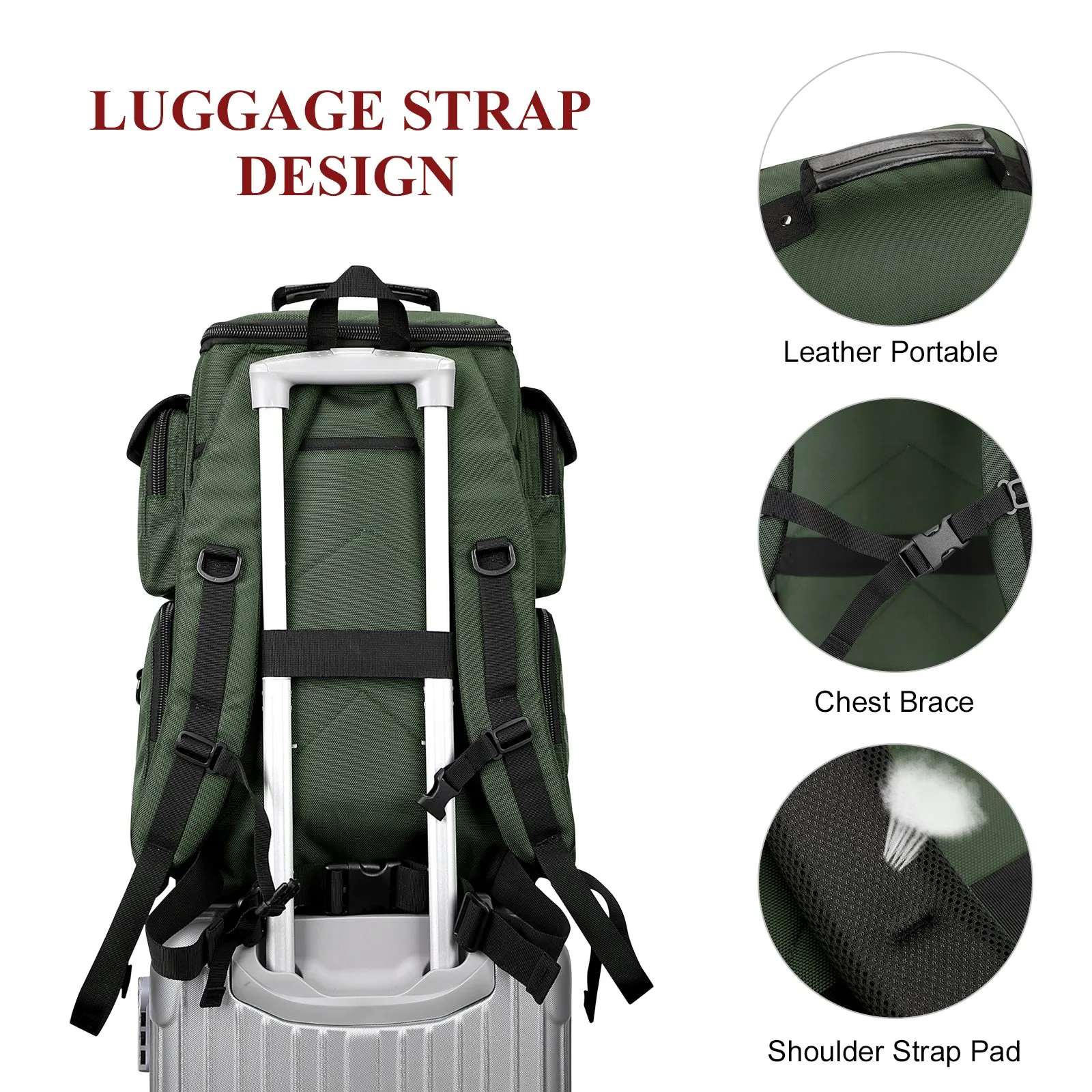 Water Resistant Nylon Travel Backpack for Men