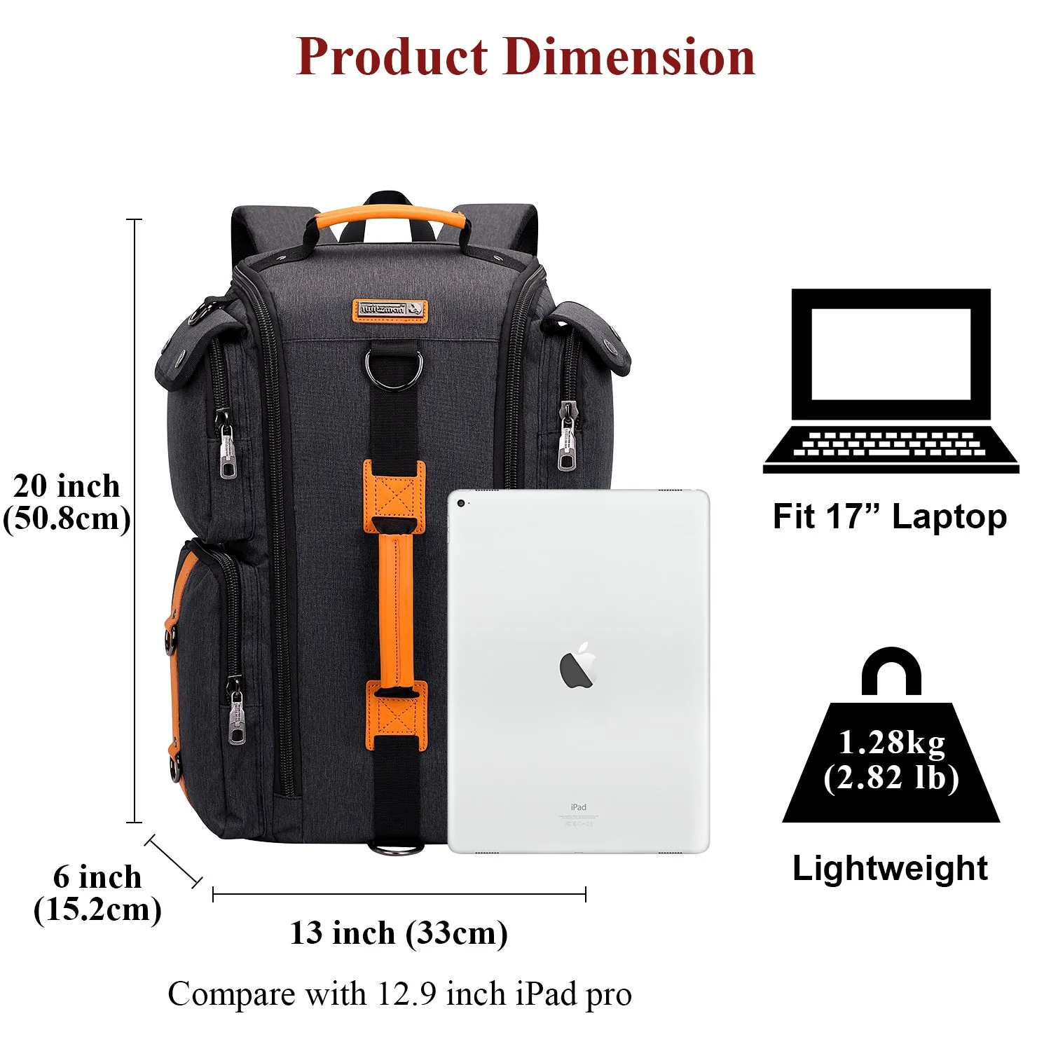 Water Resistant Nylon Travel Backpack for Men