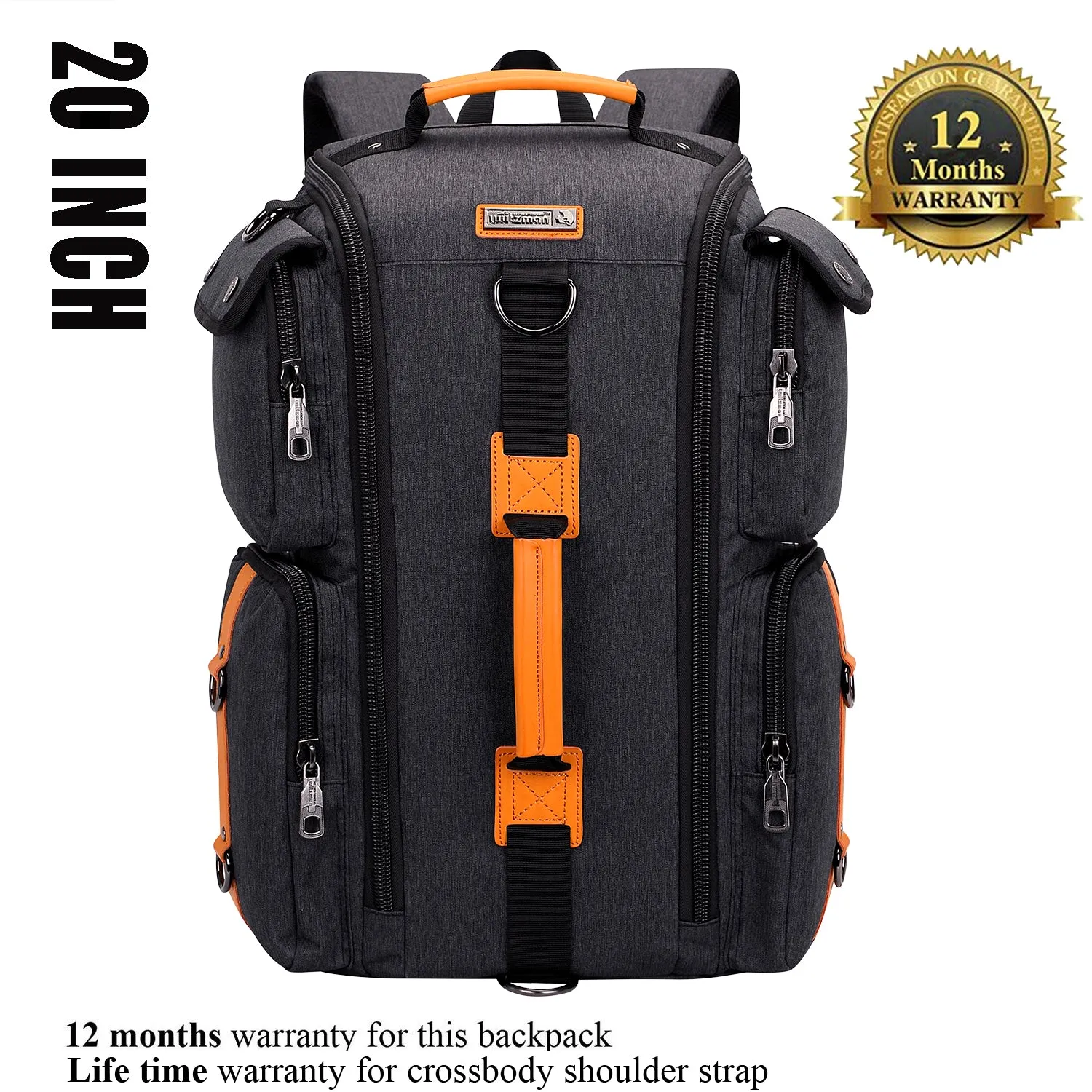 Water Resistant Nylon Travel Backpack for Men