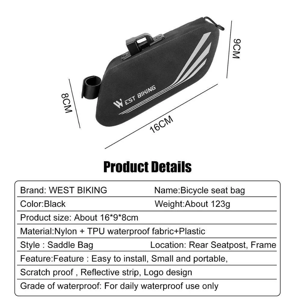 Waterproof Bicycle Bag Portable TPU Reflective Seatpost Saddle Bag MTB Road Bike Rear Seat Bag Cycling Accessories