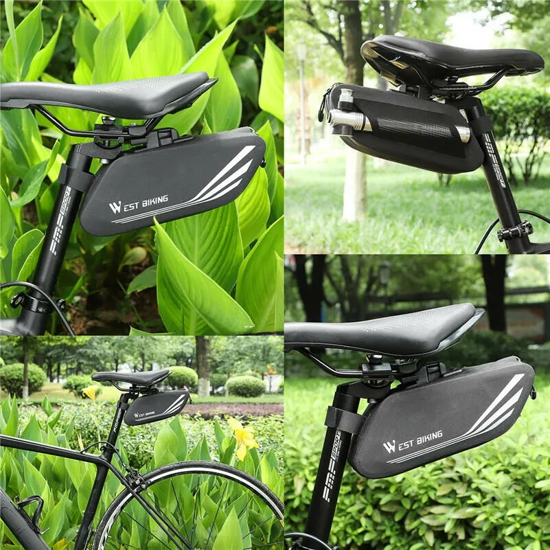 Waterproof Bicycle Bag Portable TPU Reflective Seatpost Saddle Bag MTB Road Bike Rear Seat Bag Cycling Accessories