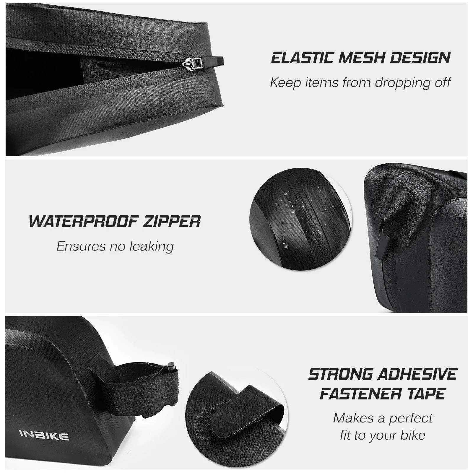 Waterproof Bicycle Saddle Bag Reflective Bike Seat Bag Solid Cycling Rear Seat Post Bag Tail Rear Bag MTB Road Bike Bag Bicycle Storage Bag