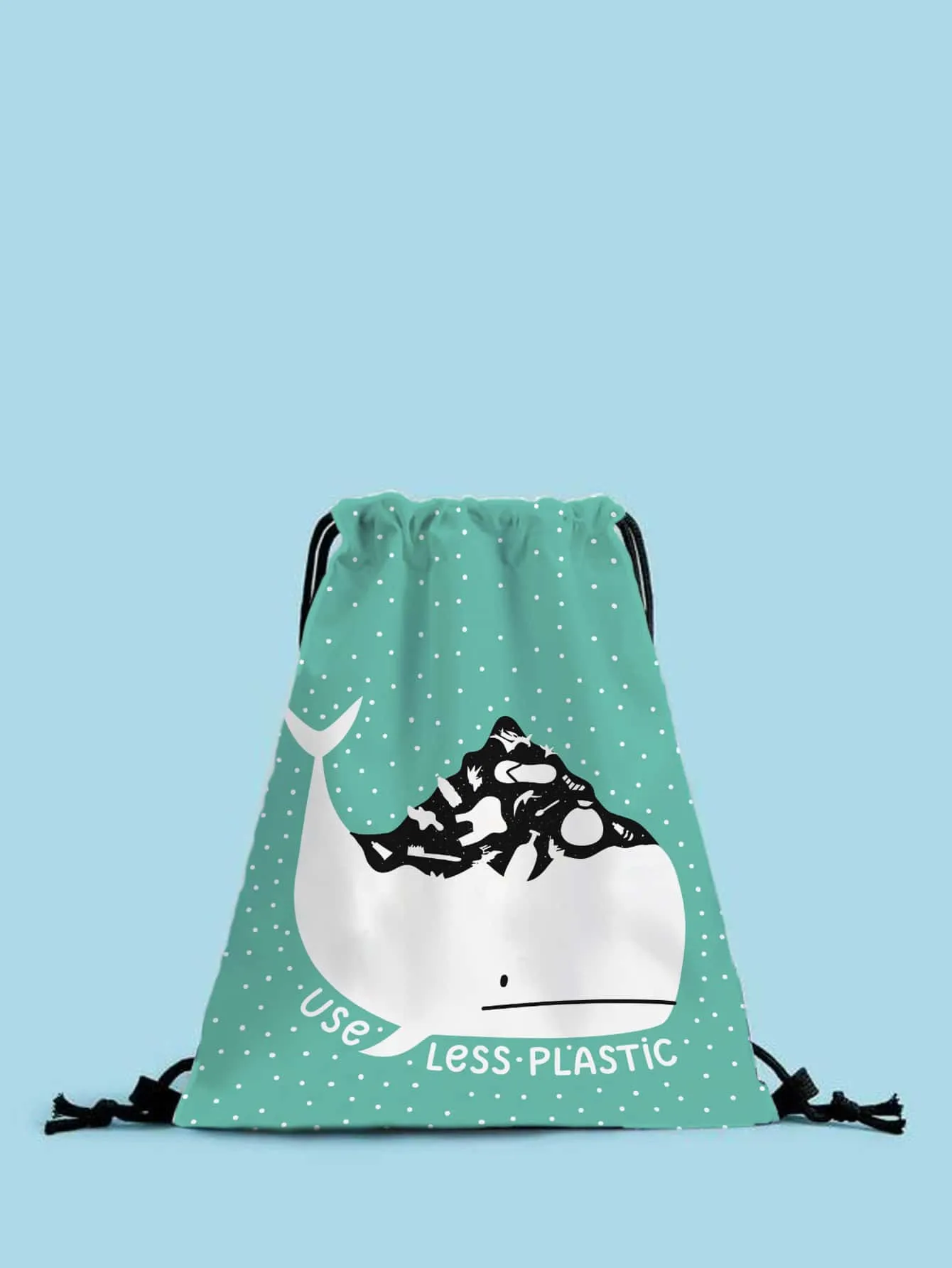 Whale Graphic Drawstring Backpack