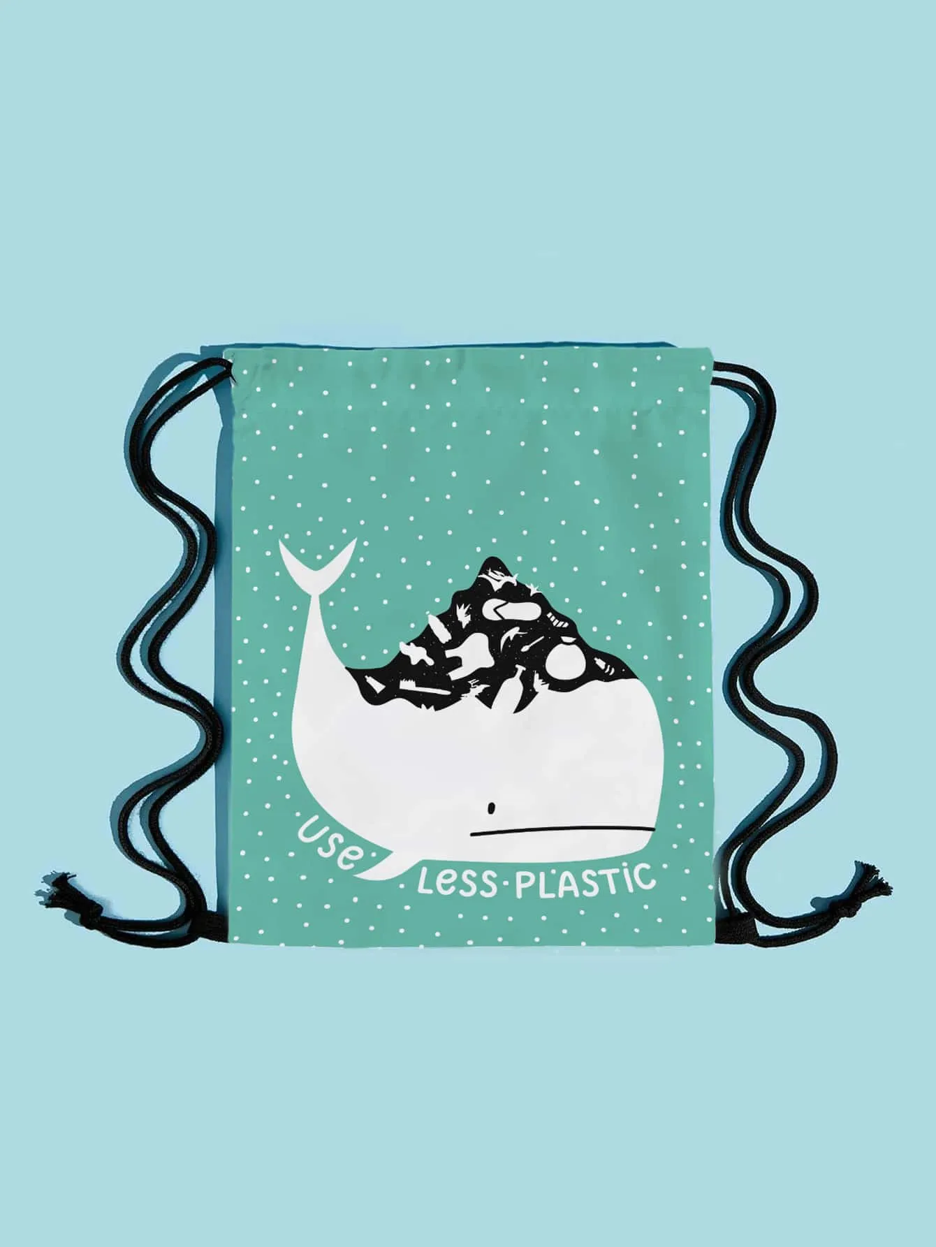 Whale Graphic Drawstring Backpack