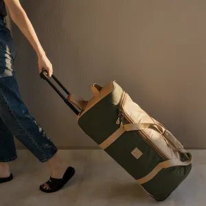 Wheelie Travel Bag Wax Canvas & Leather