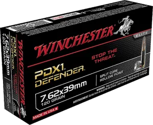 Winchester Ammo S76239PDB Personal Defense Expandable Defender 7.62X39mm 120 GR  20 Bx/ 10 Cs