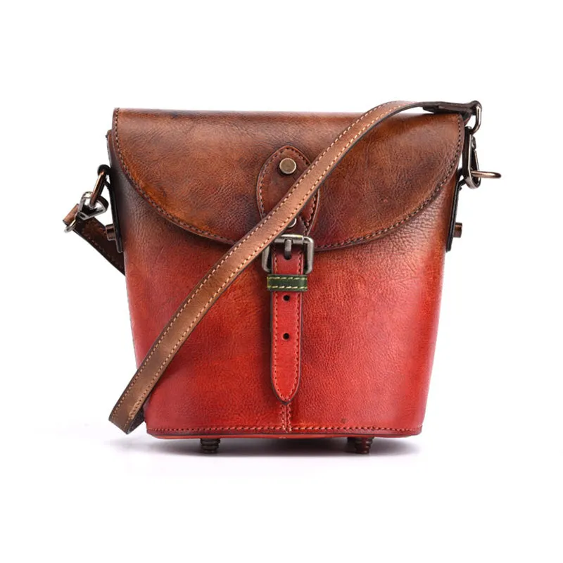 Women Satchel Bag Brown Leather Bucket Bag Crossbody Bags for Women