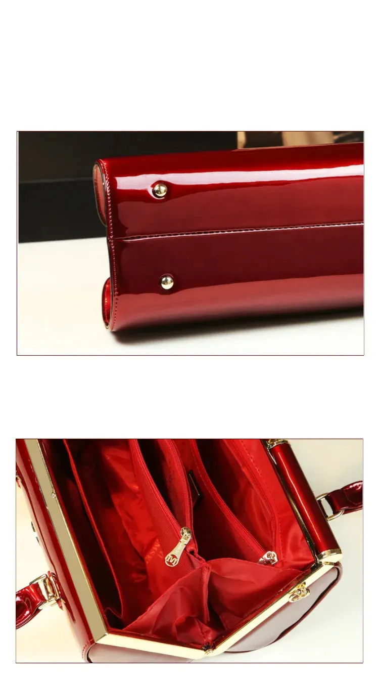 Women's High Quality Small Patent Leather Handbag