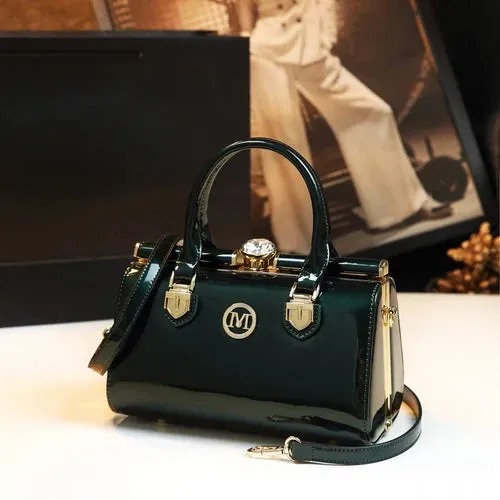 Women's High Quality Small Patent Leather Handbag