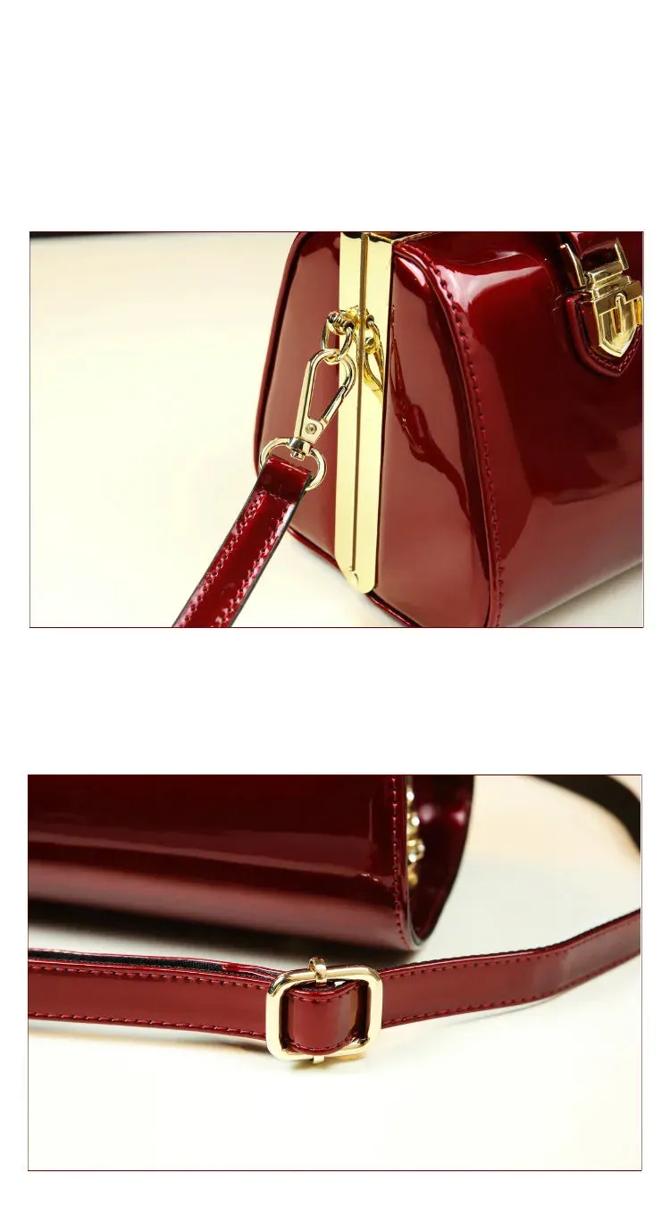 Women's High Quality Small Patent Leather Handbag