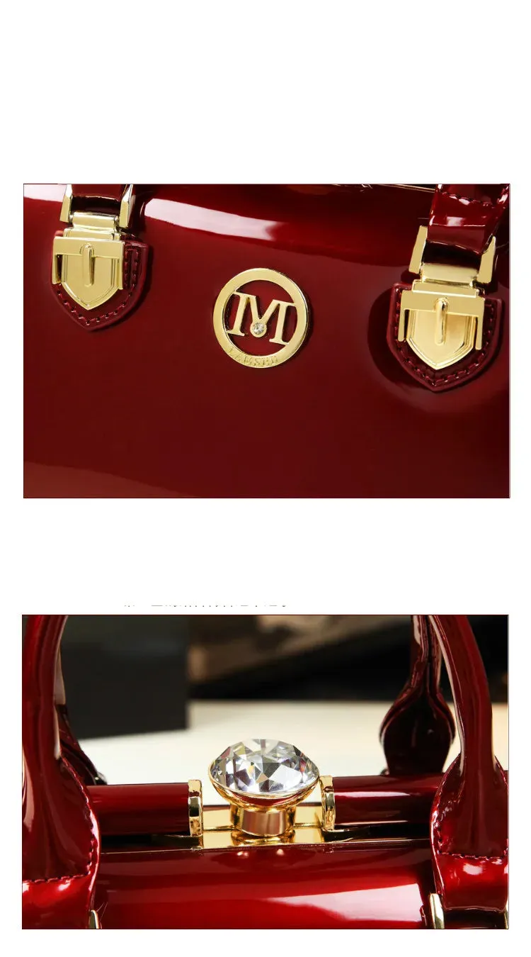 Women's High Quality Small Patent Leather Handbag