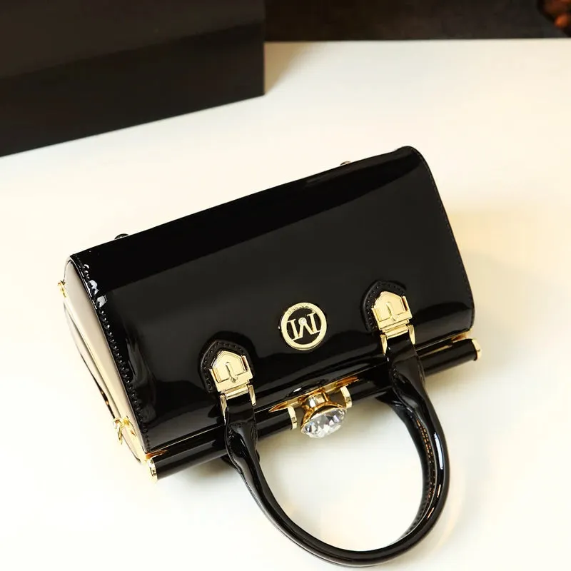 Women's High Quality Small Patent Leather Handbag