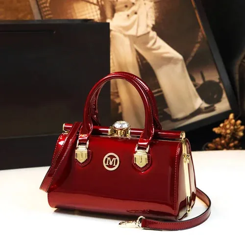 Women's High Quality Small Patent Leather Handbag