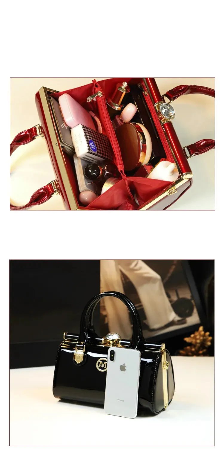 Women's High Quality Small Patent Leather Handbag