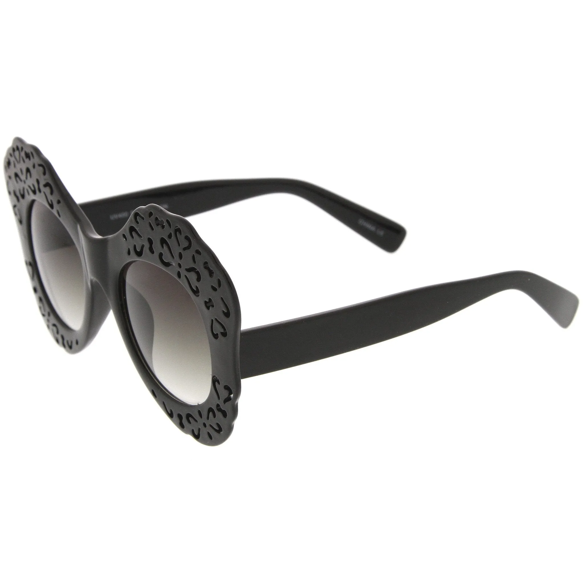 Women's Laser Cutout Oversize Butterfly Sunglasses A516