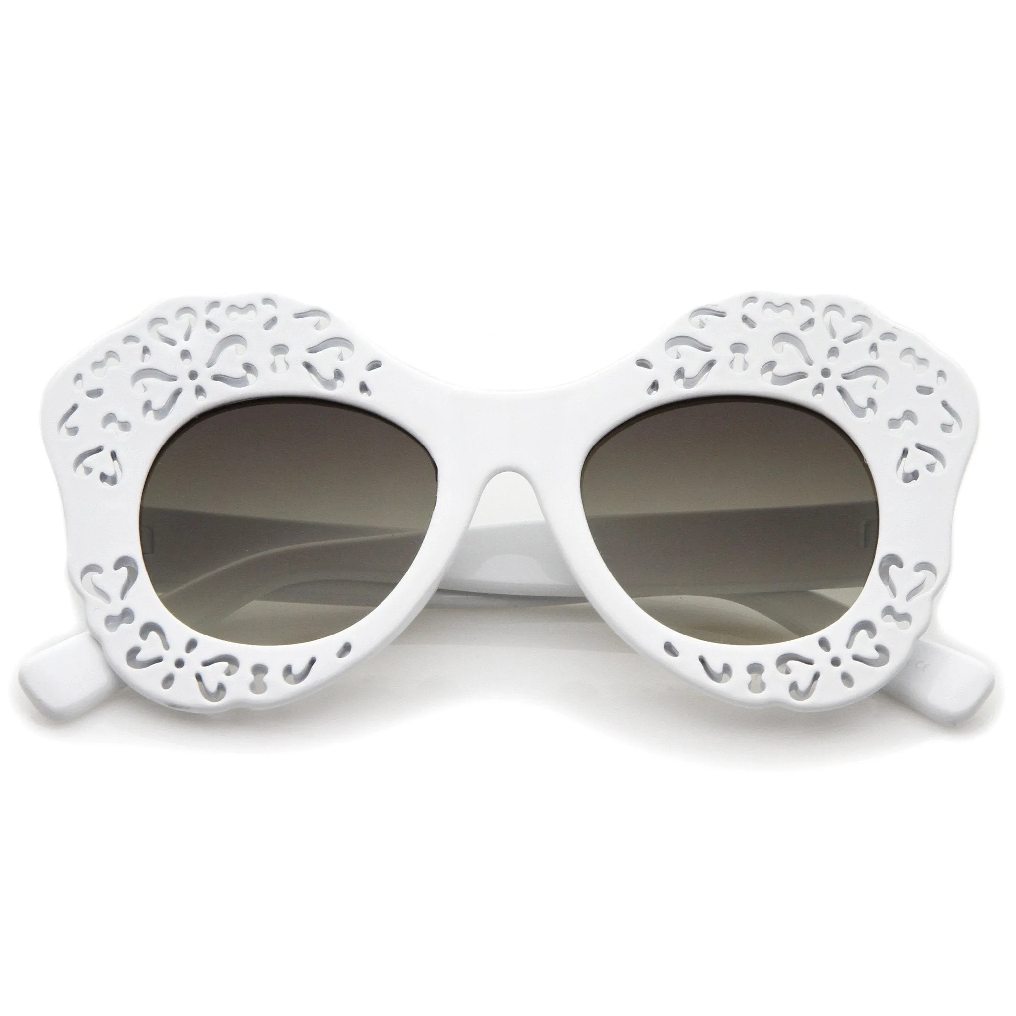 Women's Laser Cutout Oversize Butterfly Sunglasses A516