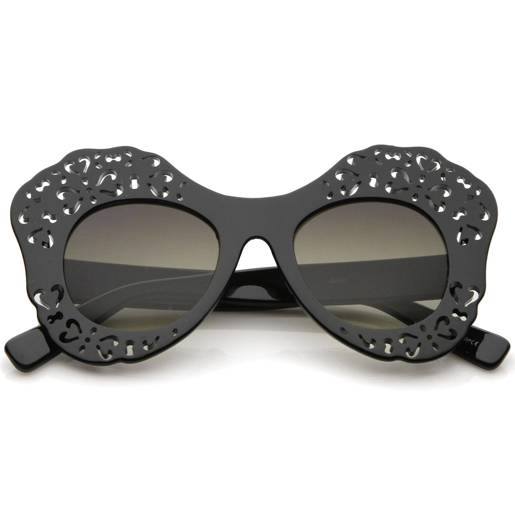 Women's Laser Cutout Oversize Butterfly Sunglasses A516