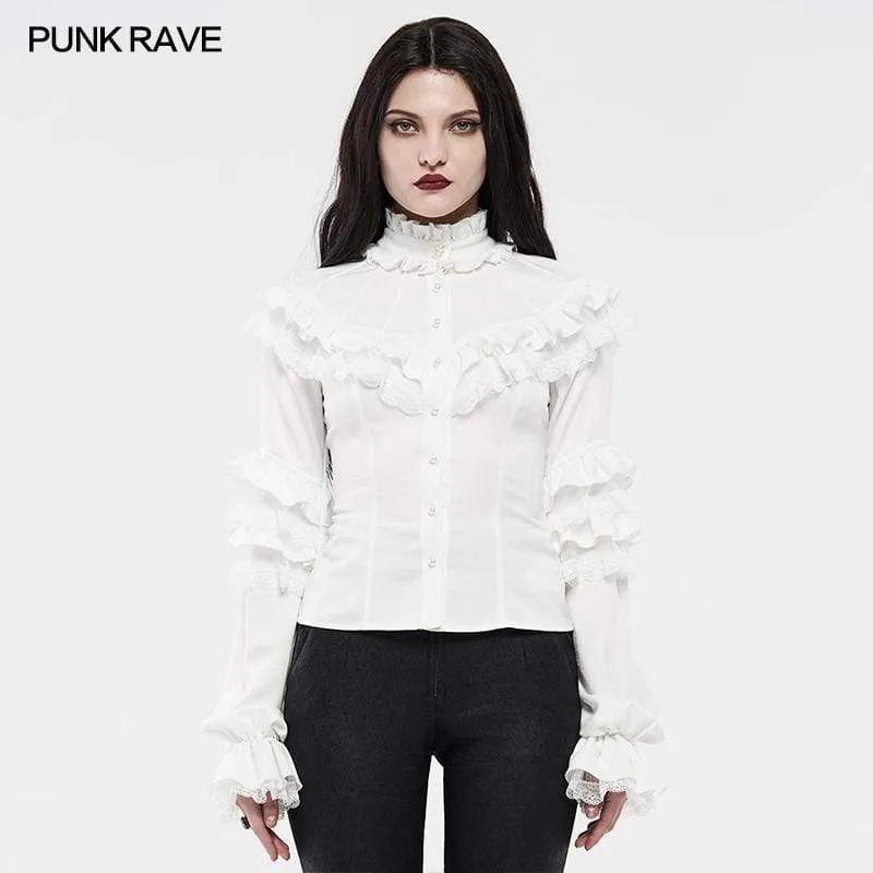 Women's Lolita Gorgeous Lace Puff Sleeved Shirts