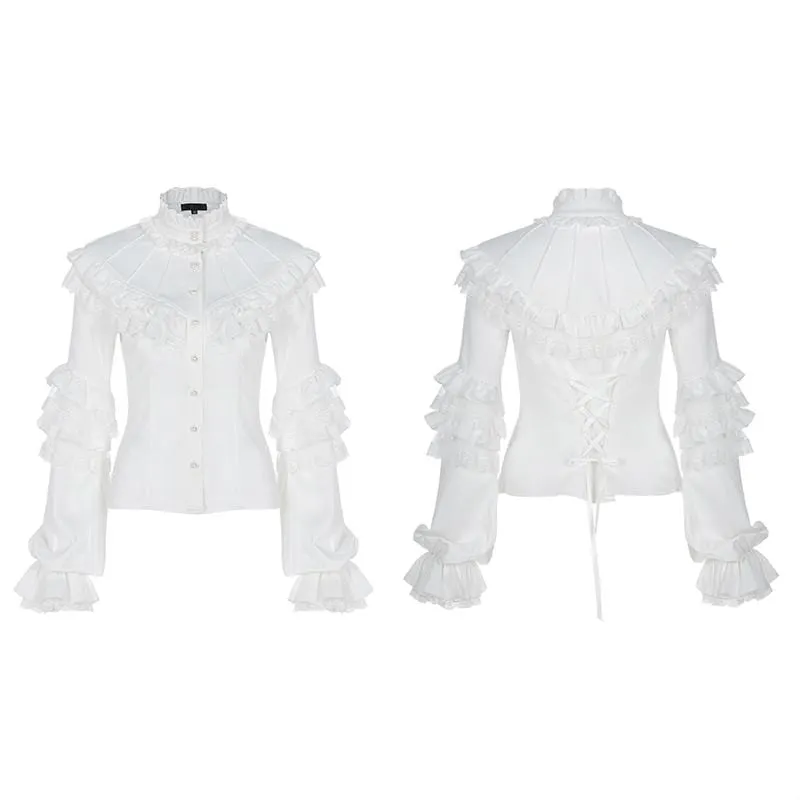 Women's Lolita Gorgeous Lace Puff Sleeved Shirts