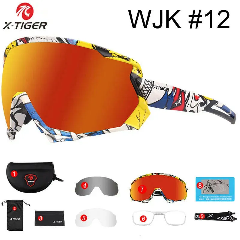 X-TIGER Polarized Sports Cycling Glasses Women’s & Men's sunglasses Road UV400 Cycling Eyewear Mountain Bike Bicycle Mtb Goggle