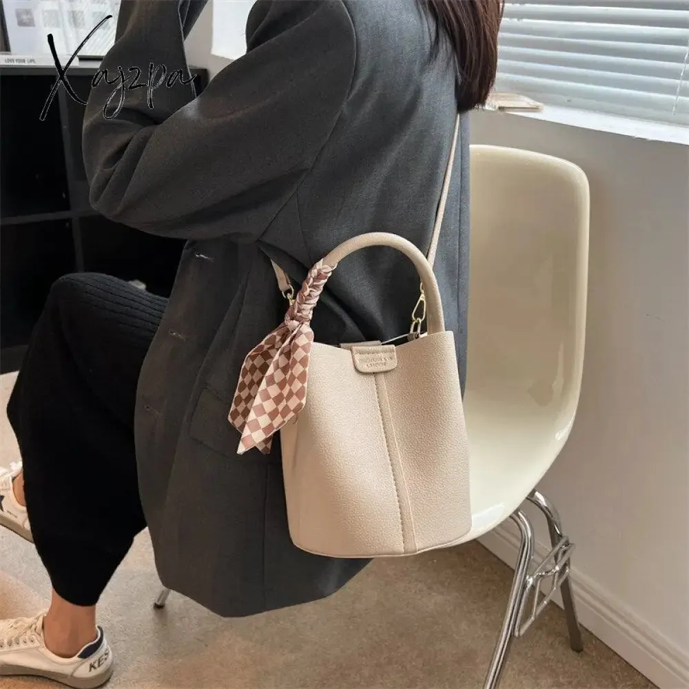 Xajzpa - Large capacity hand bag new fashion women&#39;s bag high-grade sense one shoulder bag versatile bucket bag crossbody bag