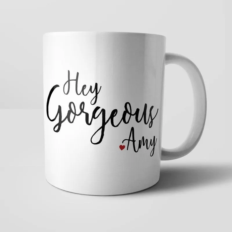 Yoosh Personalised Hey Gorgeous Mug - M036