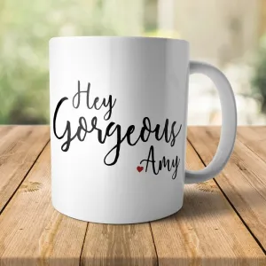 Yoosh Personalised Hey Gorgeous Mug - M036