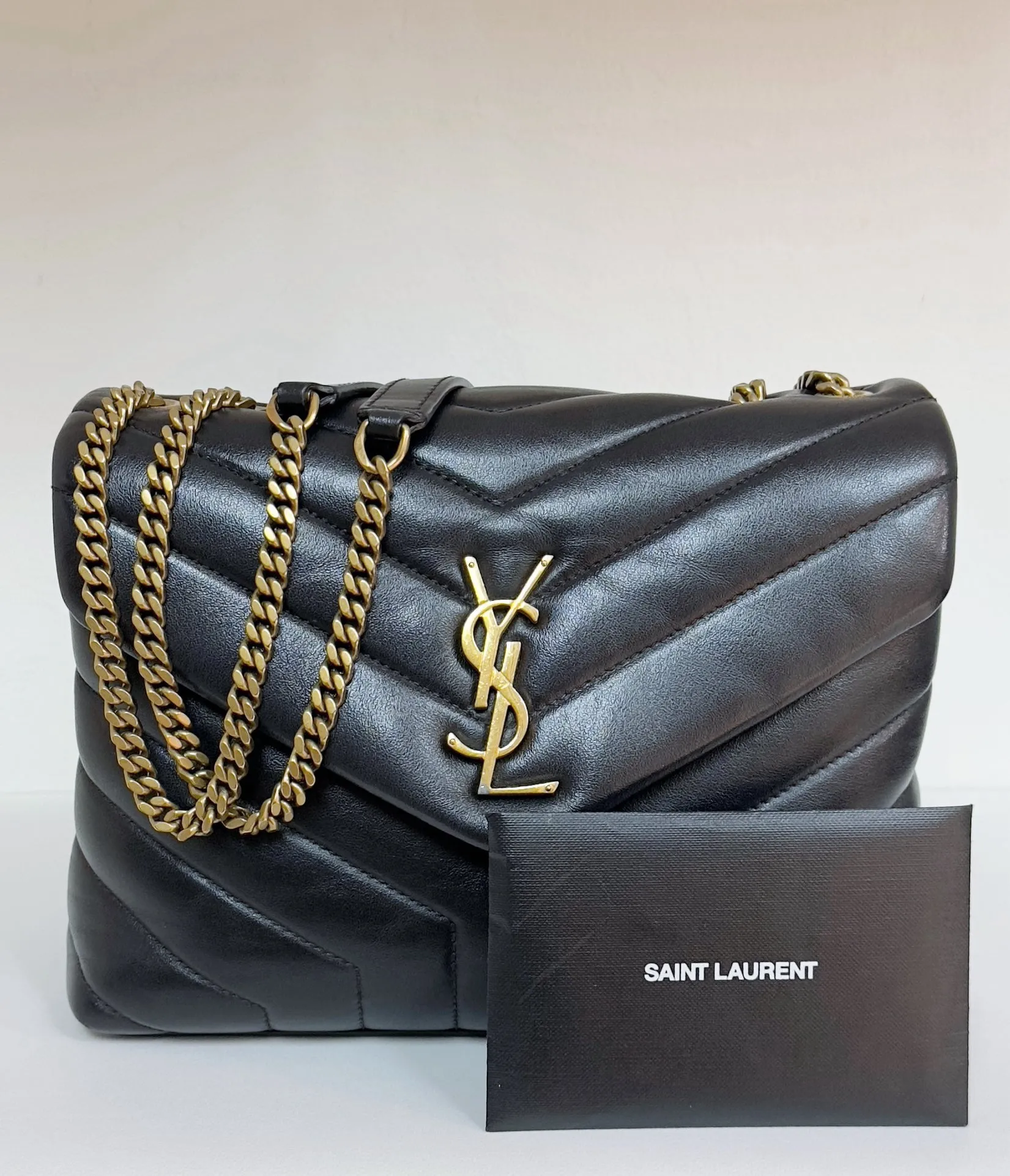 YSL Black Small Loulou Shoulder Bag GHW 2021 Year